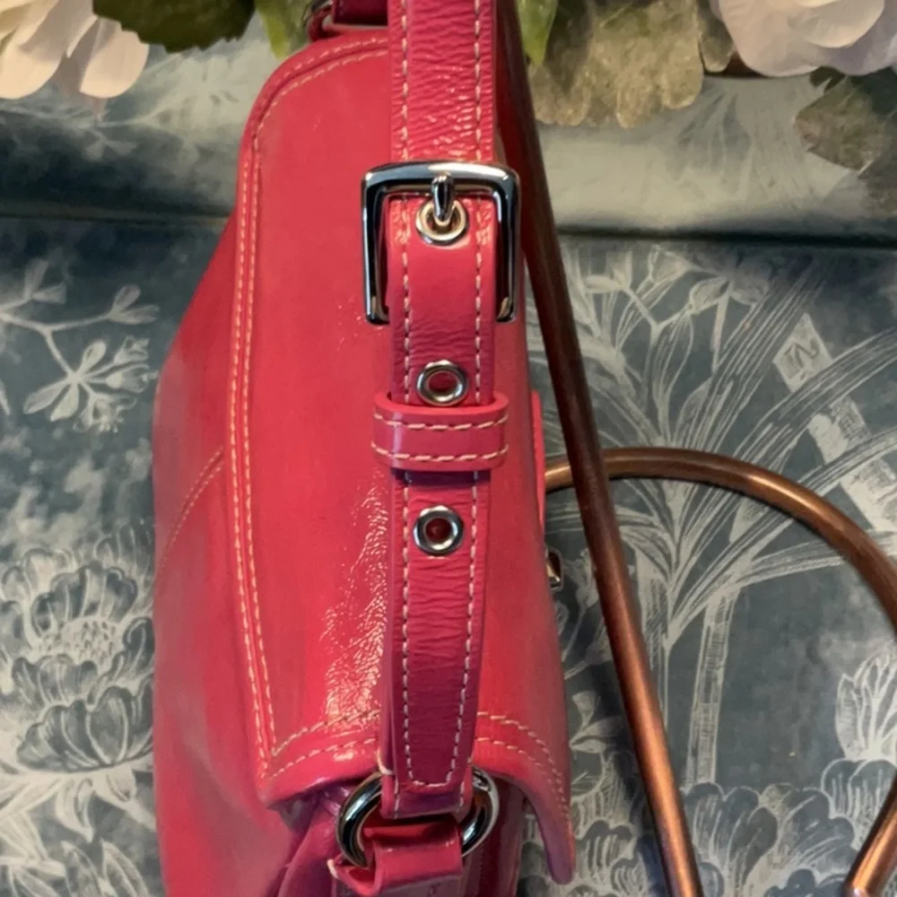 Coach Pink Patent Leather Mini Bag - Picture 6 of 9